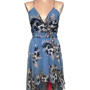 Windsor Blue Floral High Low Dress